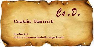 Csukás Dominik névjegykártya