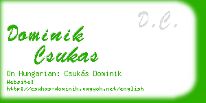 dominik csukas business card